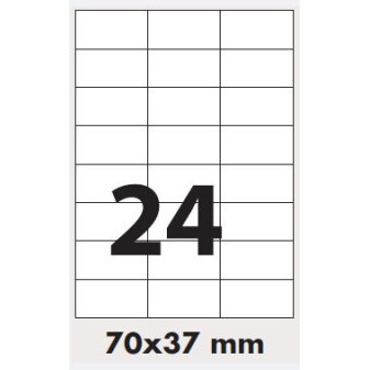 Etiketa 70x36mm/100ks, A4 biela, Labels 1/24